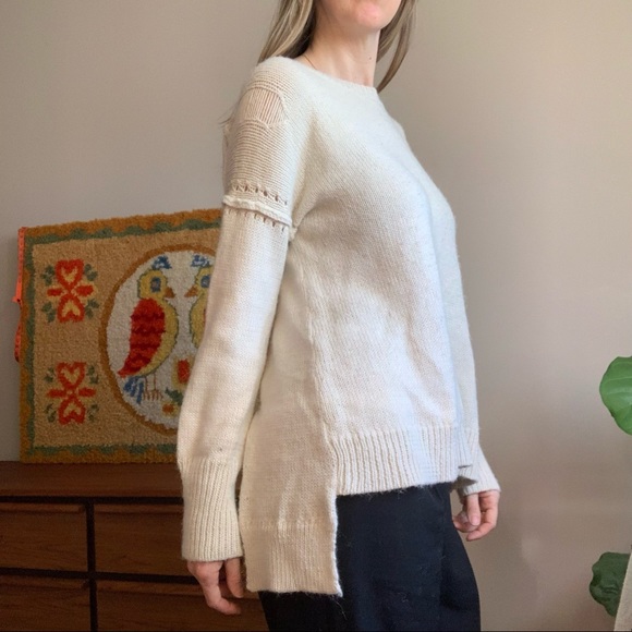 Wildfox Night Sweater Vintage Lace Oversized Alpaca Blend Sweater Size SM - Picture 10 of 13